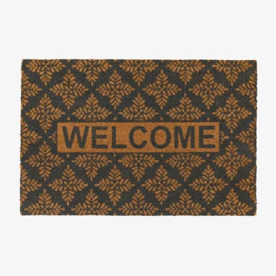 Dunelm Cedar and Sage Modern Ikat Patterned Welcome Coir Doormat