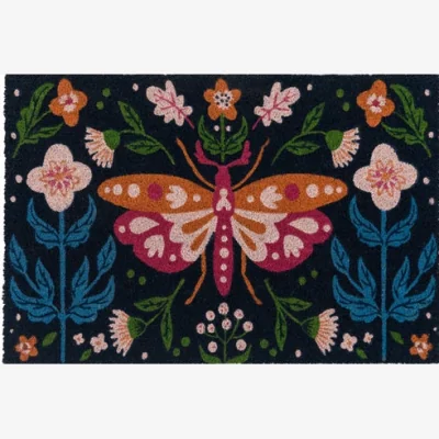 Dunelm Cedar and Sage Enchanting Flutter Coir Doormat