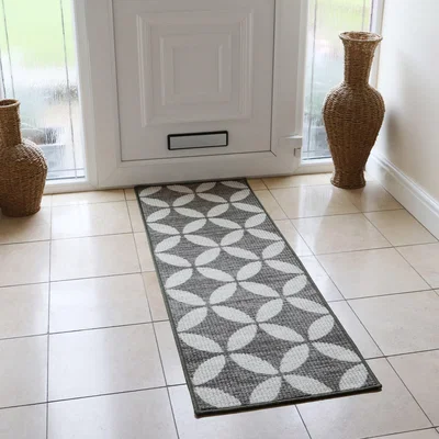 Dunelm JVL Fiora Runner Pewter