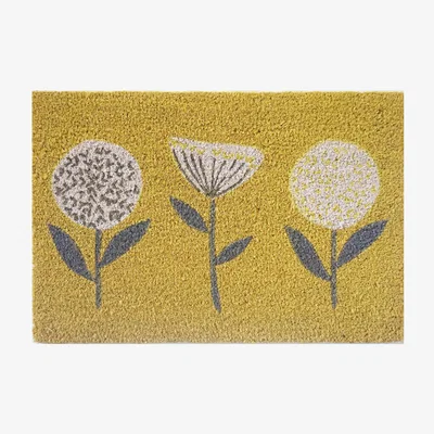 Dunelm Emmot Doormat Yellow