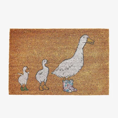 Dunelm Duck Coir Doormat Brown