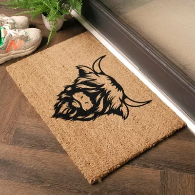 Dunelm Artsy Mats Highland Cow Coir Doormat