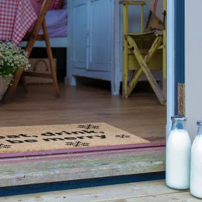 Dunelm Artsy Mats Eat Drink Be Merry Christmas Coir Doormat