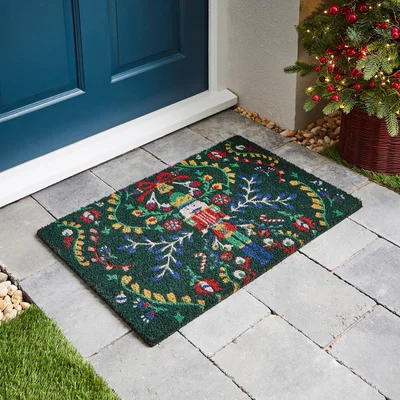 Dunelm Nutcracker Coir Doormat MultiColoured