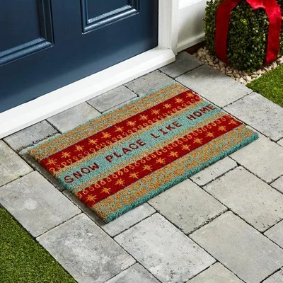 Dunelm Snow Place Like Home Coir Outdoor Doormat