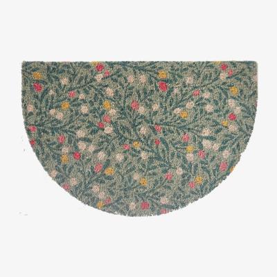 Dunelm Half Moon Floral Doormat MultiColoured