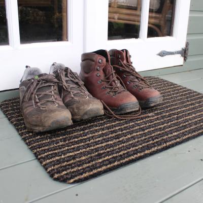 Dunelm JVL Infinity Scraper Doormat Brown