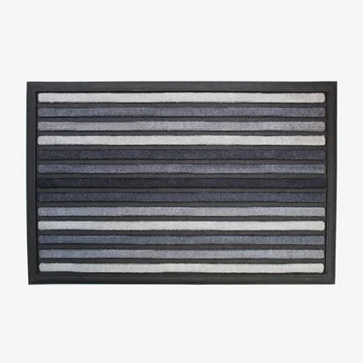 Dunelm Scrape N' Sorb Grey Stripe Doormat Grey