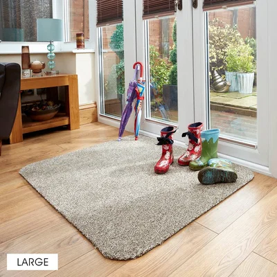 Dunelm Marvel Mats Washable Doormat Linen (Brown)