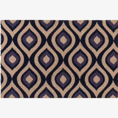 Dunelm Cedar and Sage Geometric Patterned Coir Doormat