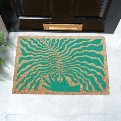 Dunelm Artsy Mats Elizabeth Olwen Hand Leaf Coir Doormat