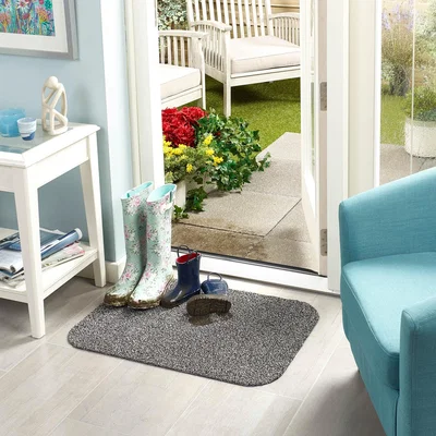 Dunelm Marvel Mats Washable Doormat Charcoal