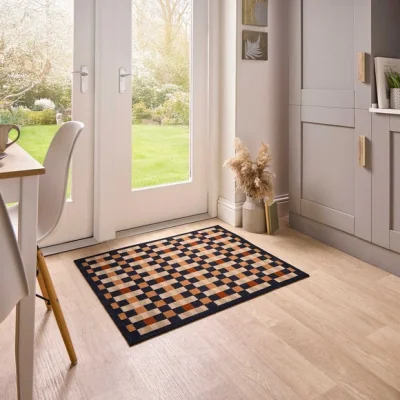 Dunelm Marvel Printed Checkerboard Washable Mat