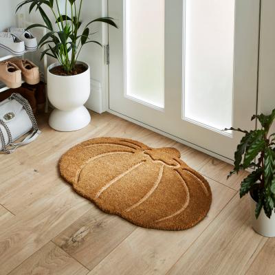 Dunelm Pumpkin Pressed Coir Outdoor Doormat Natural