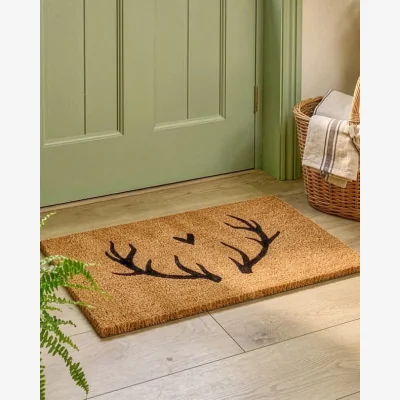 Dibor Love Heart Antlers Doormat