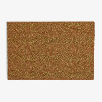 Habitat Habitat Fan Metallic Coir Doormat - Gold