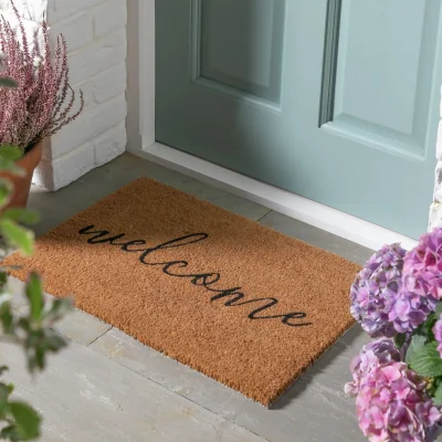 Habitat Habitat Welcome Coir Doormat - Black and Natural