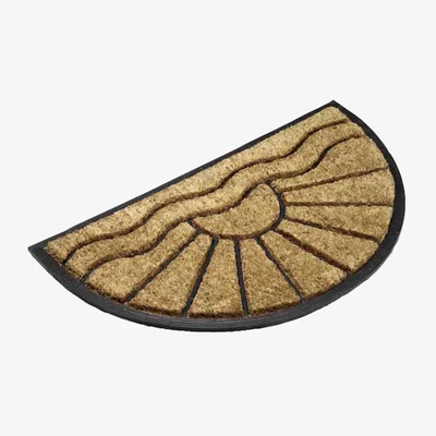 Homebase Half Moon Coir Doormat - 40 x 70cm