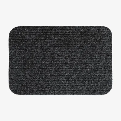 Homebase Ribbed Scraper Barrier Doormat with Rubber Backing - 40 x 60cm