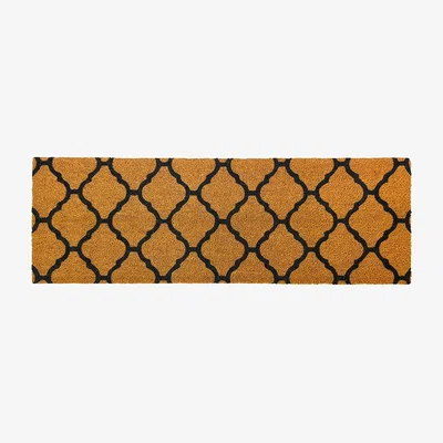 Homebase Trellis Patio PVC & Coir Doormat - 39 x 119cm