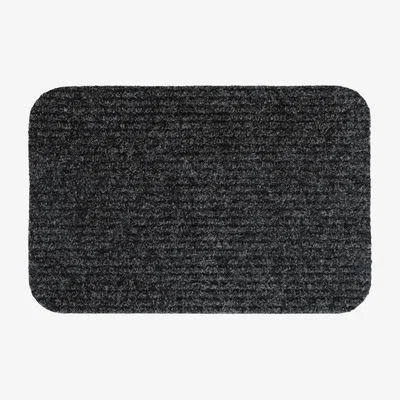 Homebase Ribbed Scraper Barrier Doormat with Rubber Backing - 50 x 80cm