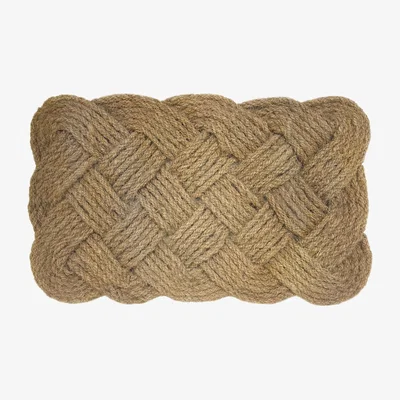 Homebase Coir Knotted Rope Doormat - 75 x 45cm