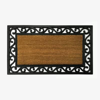 Homebase Rubber & Coir Grill Doormat - 45x75cm