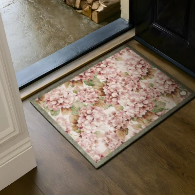 Hug Rug Wild Hydrangea Washable Doormat