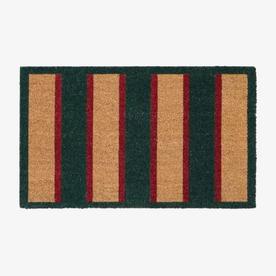 Hug Rug Heritage Stripe Green Coir Doormat