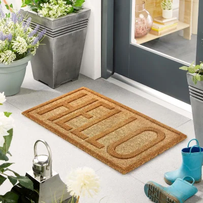 Hug Rug Embossed Coir Hello Doormat
