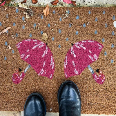 Hug Rug Printed Coir Umbrella Doormat