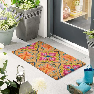 Hug Rug Bright Tile Coir Doormat