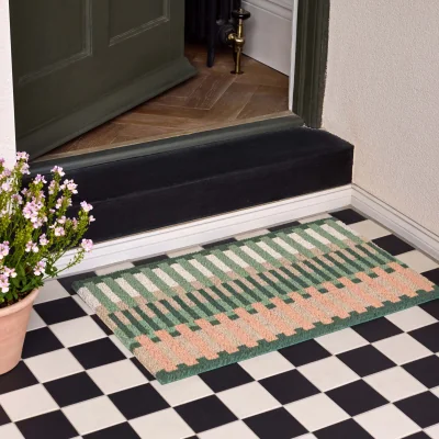 Hug Rug Pastel Broken Coir Stripe Doormat