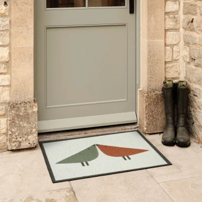 Hug Rug Lintu Rust/Green Outdoor Doormat