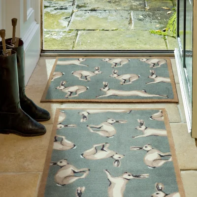 Hug Rug Farmhouse Hares Washable Doormat