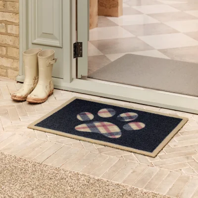 Hug Rug Tartan Paw Outdoor Doormat