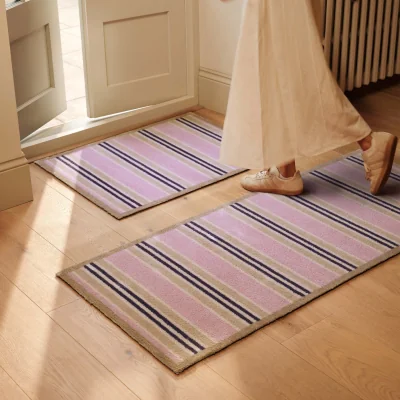Hug Rug Timeless Stripe Blush Washable Doormat