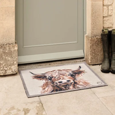 Hug Rug Heritage Highland Cow Outdoor Doormat