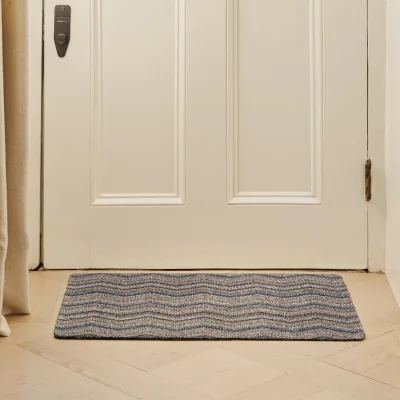 Hug Rug Ribbon Grey Zig Zag Washable Doormat