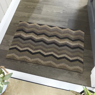 Hug Rug Printed Coir Ocean Zigzag Doormat