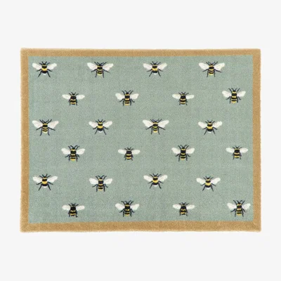 Hug Rug Aura Bees Teal Washable Doormat