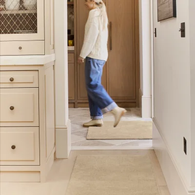 Hug Rug Plain Fleck - Beige Washable Doormat
