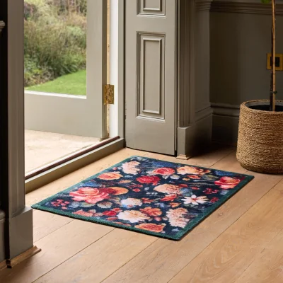 Hug Rug Midnight Blooms Washable Doormat
