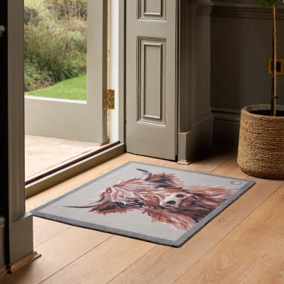 Hug Rug Heritage Highland Cow Washable Doormat