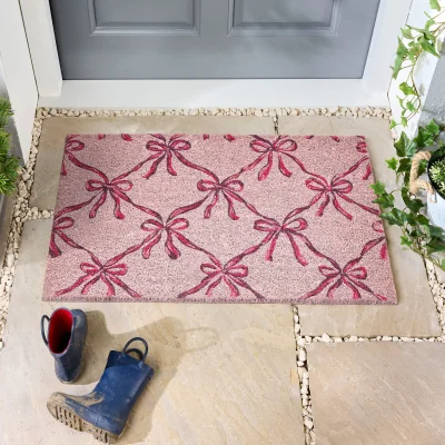 Hug Rug Blush Bows Coir Doormat