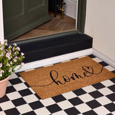 Hug Rug Home Script Coir Doormat