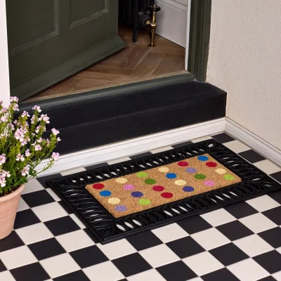 Hug Rug Coir Insert Spots Doormat
