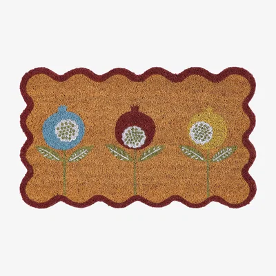 Hug Rug Pepino Plum Scalloped Edge Coir Doormat