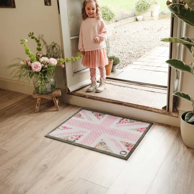 Hug Rug Country Rose Flag Washable Doormat