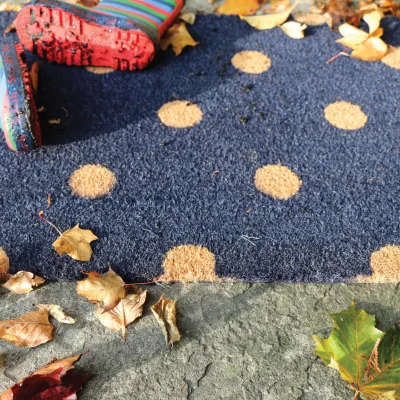 Hug Rug Printed Coir Polka Dots Doormat